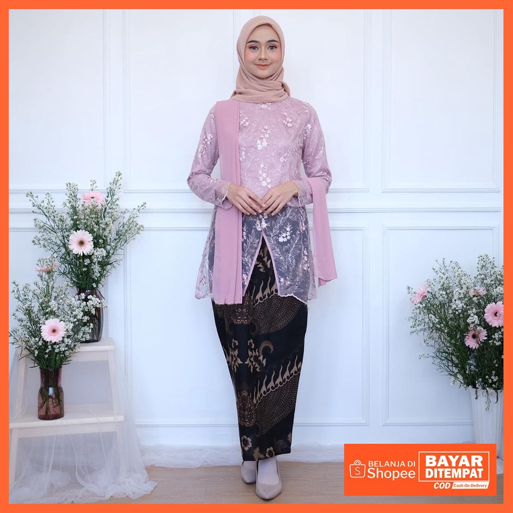 Kebaya modern wisuda tunangan lamaran couple murah remaja seragam seragaman sarimbit allsize - Manda rose