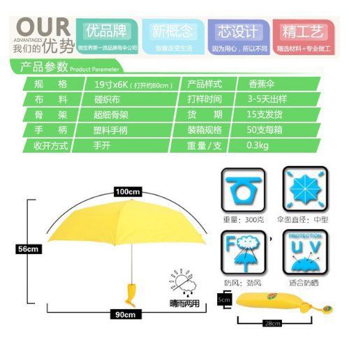 Payung Pisang Model Banana Umbrella Unik OMHAAIYL 111