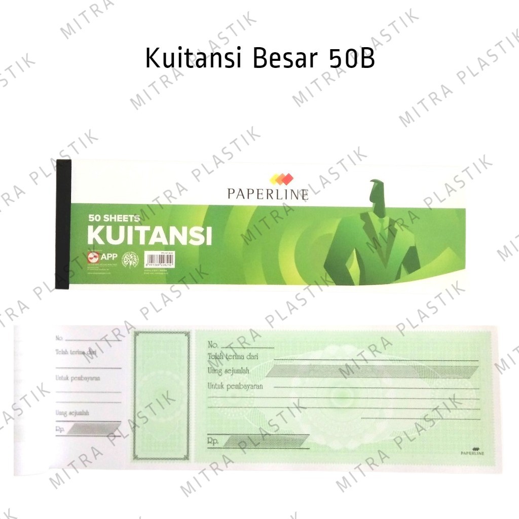 Jual Kertas Kuitansi 50B Paperline Buku Kwitansi Besar 50 Lembar ...