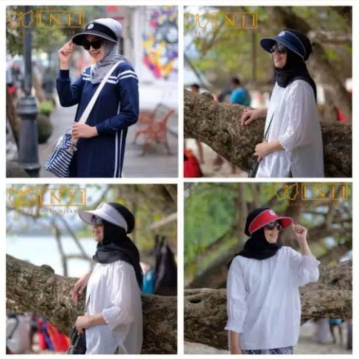 INJI TOPI MUSLIMAH SPORTY- MUNCUNG LEBAR - Merah Lebar Diskon