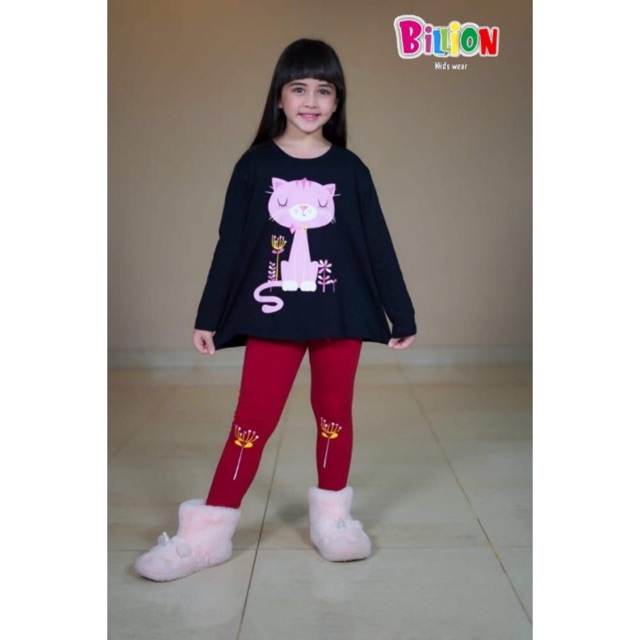 Setelan Anak Billion Stelan Anak Tunik Legging Junior Set Sweet Girl billion kidswear 5-11 tahun