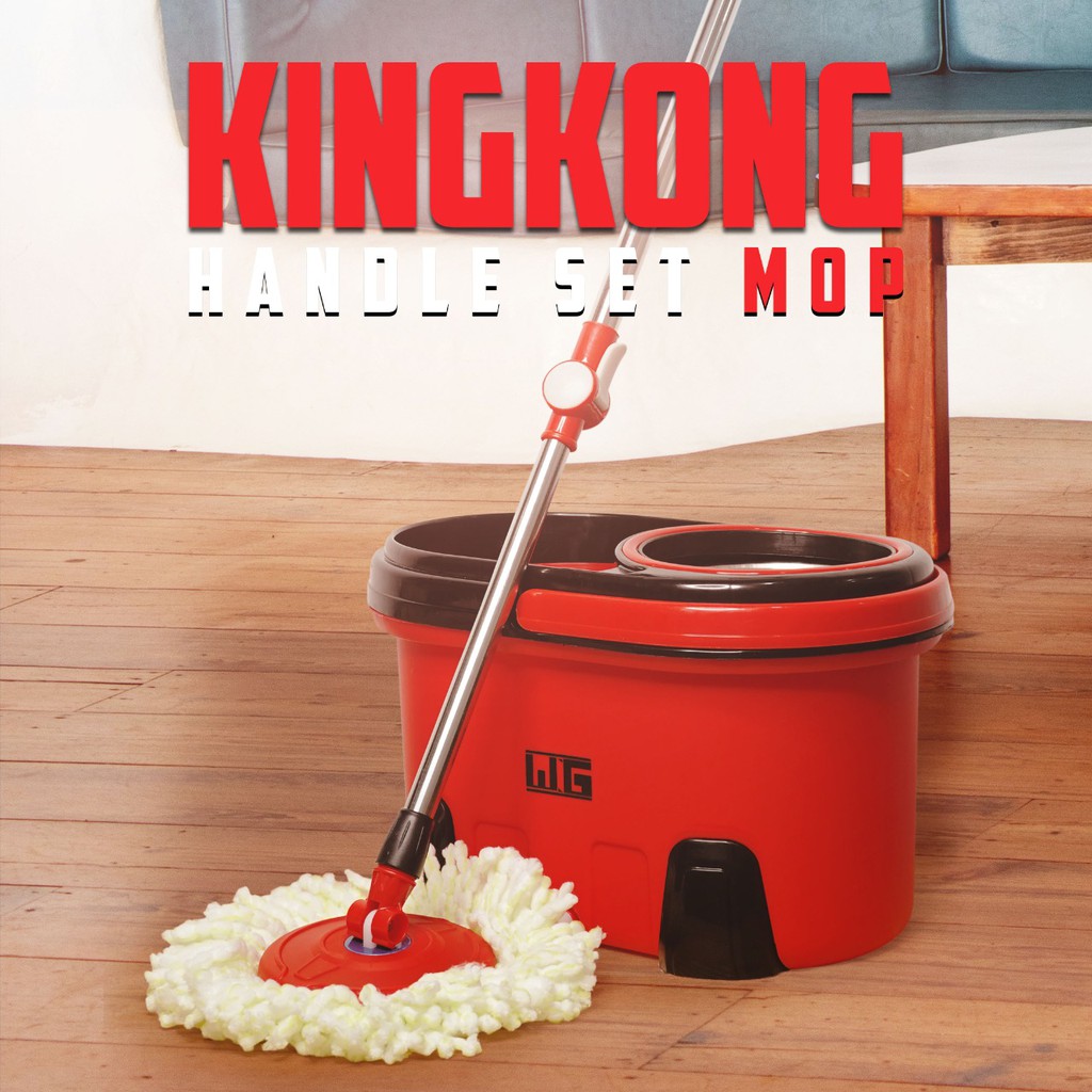 WNG KingKong Spin Mop / Tornado Mop alat pel lantai super mop 360 spin