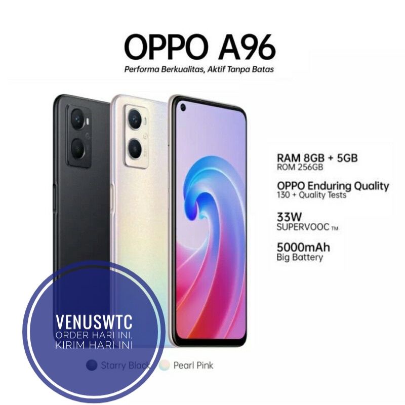 Oppo A96 4G 8/256 garansi resmi (no repack)