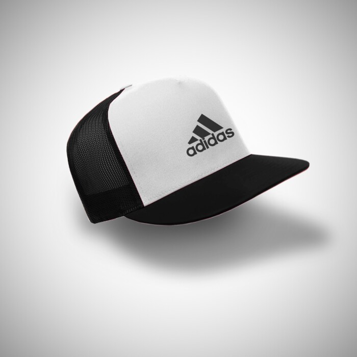 TOPI TRUCKER ADIDAS HITAM PUTIH
