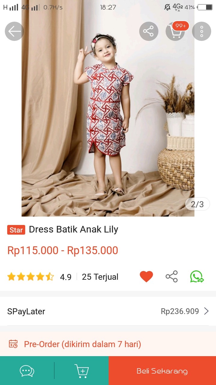 Dress Batik Anak Lily