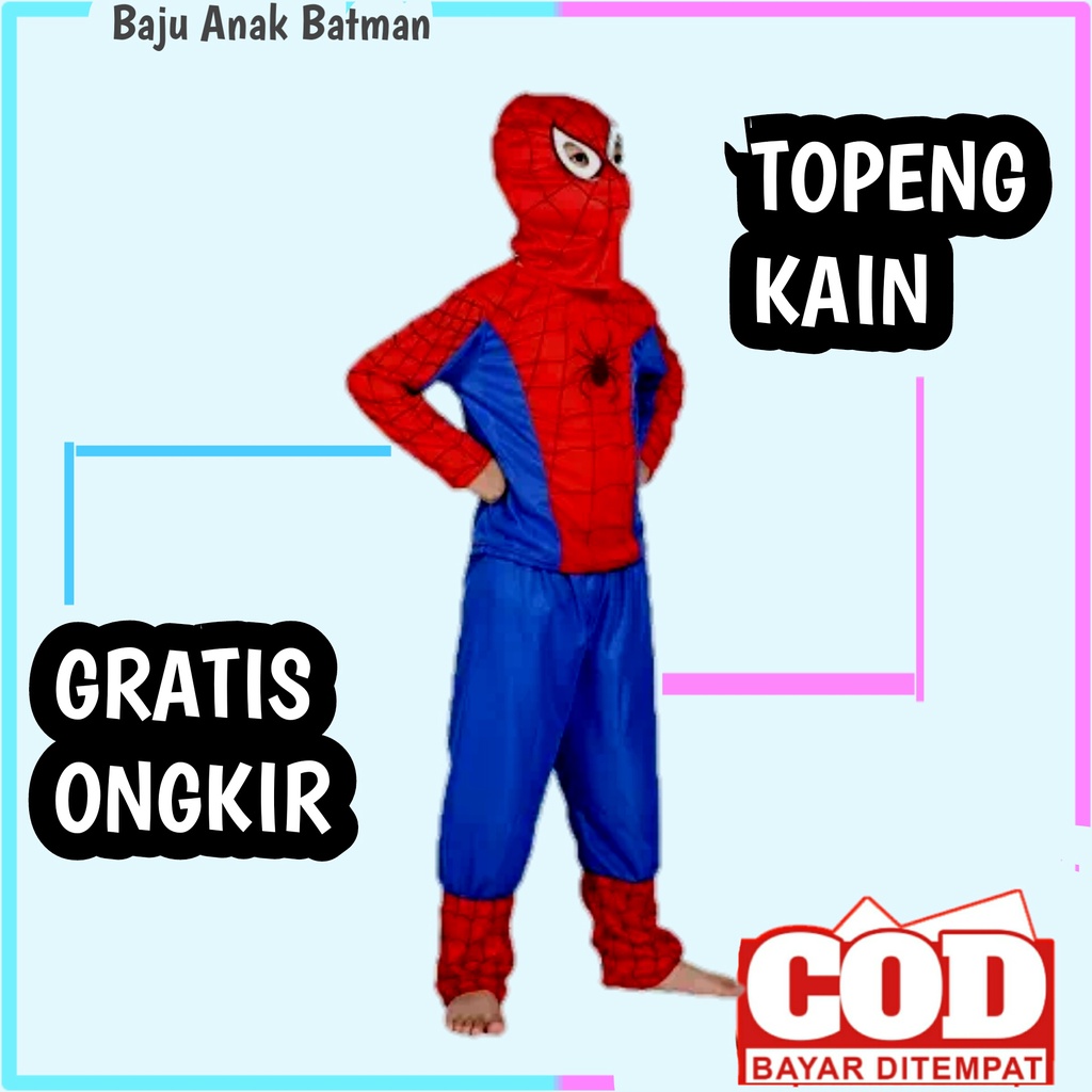 baju topeng spiderman anak laki laki