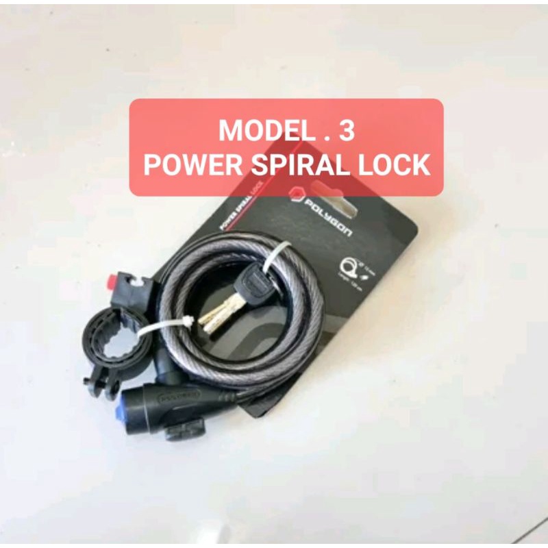 kunci Pengaman Sepeda Merk Polygon Gembok Ammo Power Security Lock Cable Resetable Resettable Nomor 4 Digit Kabel Kolong Spiral Seling Baja Motor Helm Pagar Pintu Rumah Helm Panjang Kuat Awet