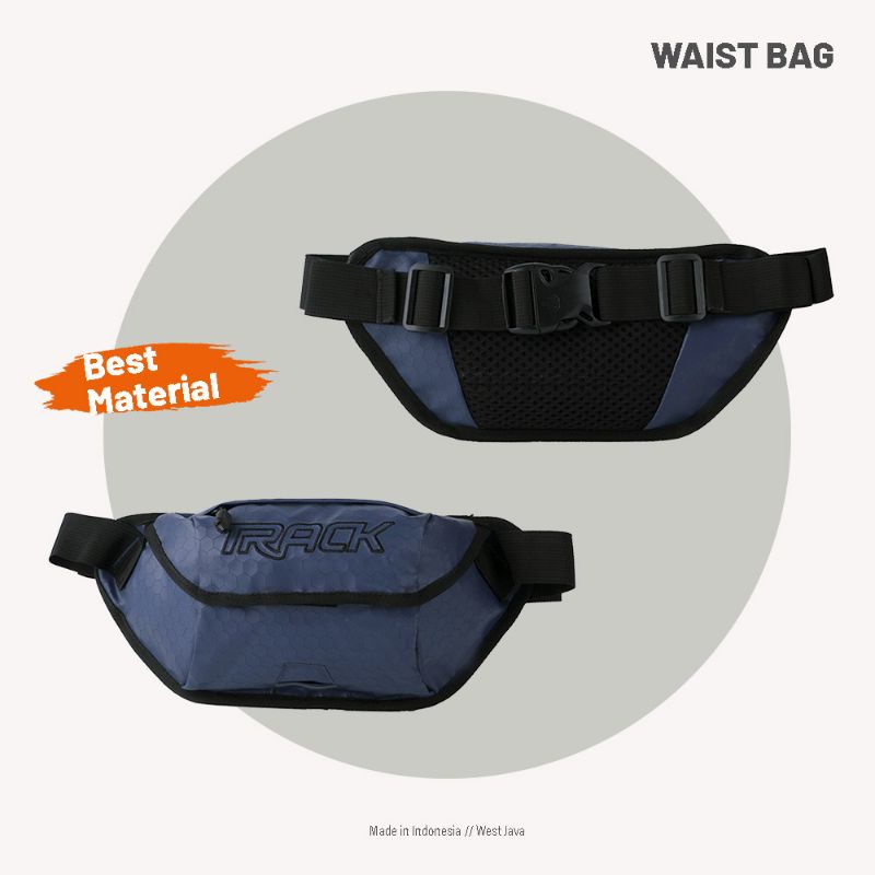 Tas Waistbag Track Pria Wanita  Tahan Air Waterproof Terbaru Premium Stylish | Tas Selempang Kenz Distro Pro Series Original