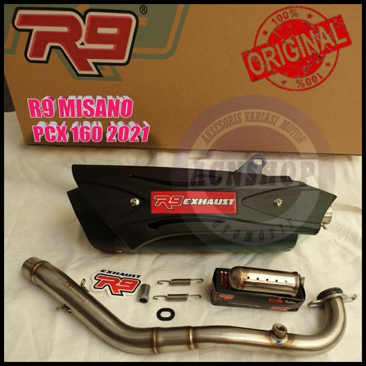 Knalpot Racing New Pcx 160 - R9 Misano Ss Black Series
