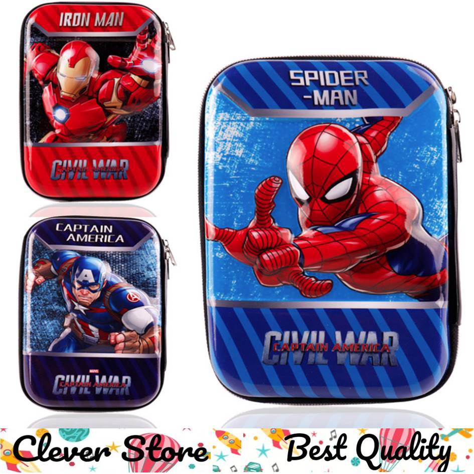 

Tempat pensil Smiggle lookalike Hardcase 3D EVA waterproof Avengers