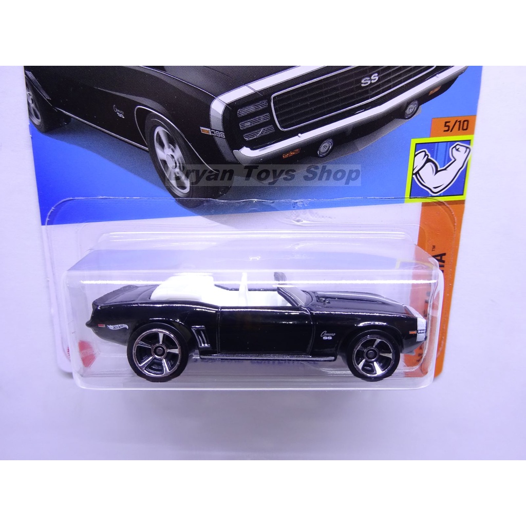 Hot Wheels 69 Camaro Convertible Hitam