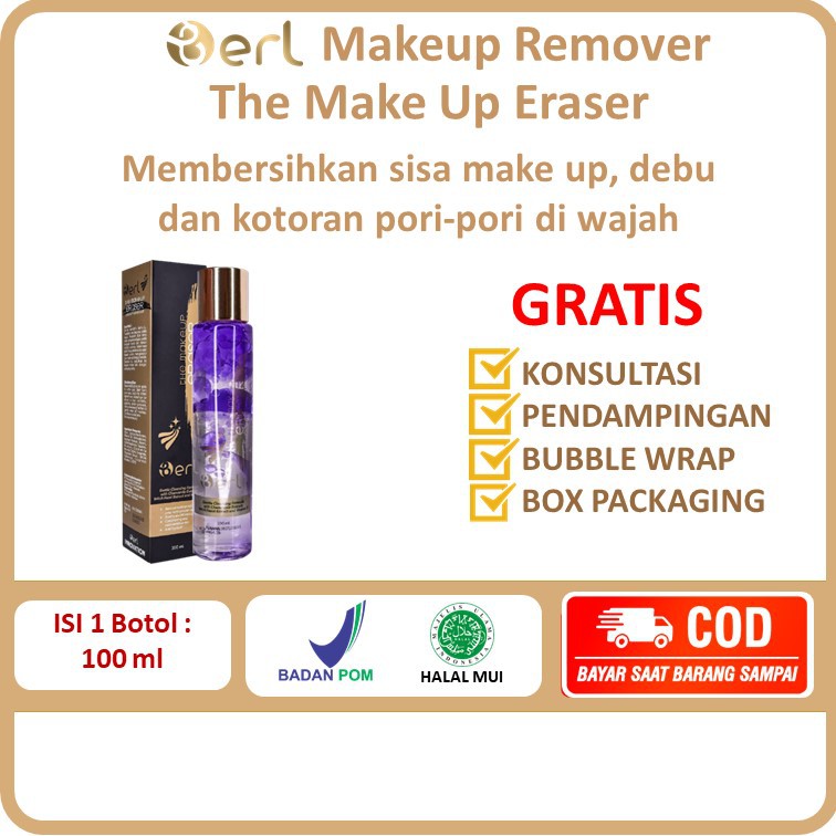 Makeup Remover B Erl Berl Berlcosmetics Cosmetic Toner Penghapus pembersih Makeup Eraser