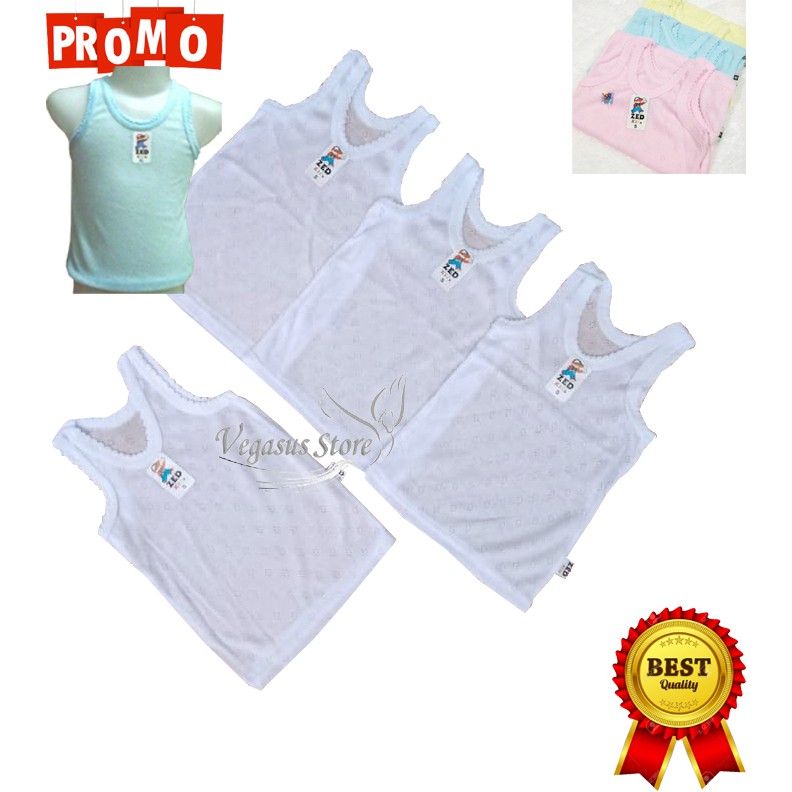 Kaos Dalam Singlet Bayi Zed Kids- Singlet Kutang Bayi Putih Polos Ukuran S,M,L,XL-SNI