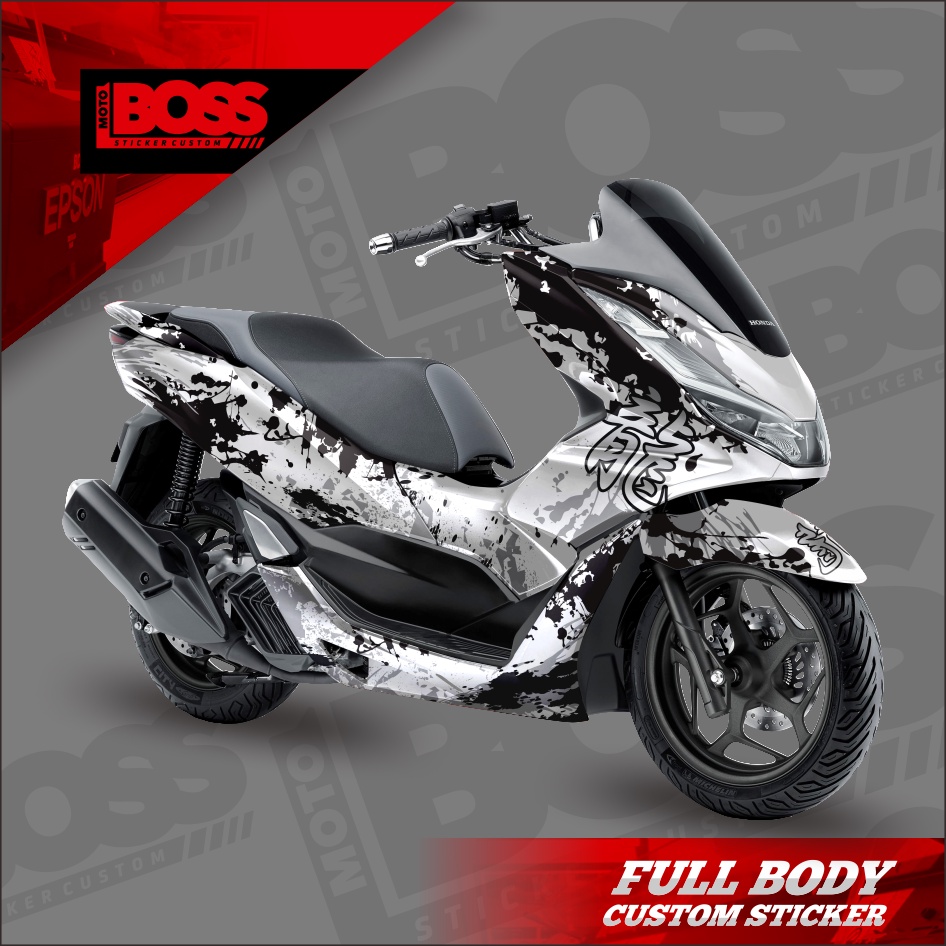 Decal Sticker Stiker Honda PCX 160 Full Body Striping dekal stiker Full Body PCX 160 Motif splat