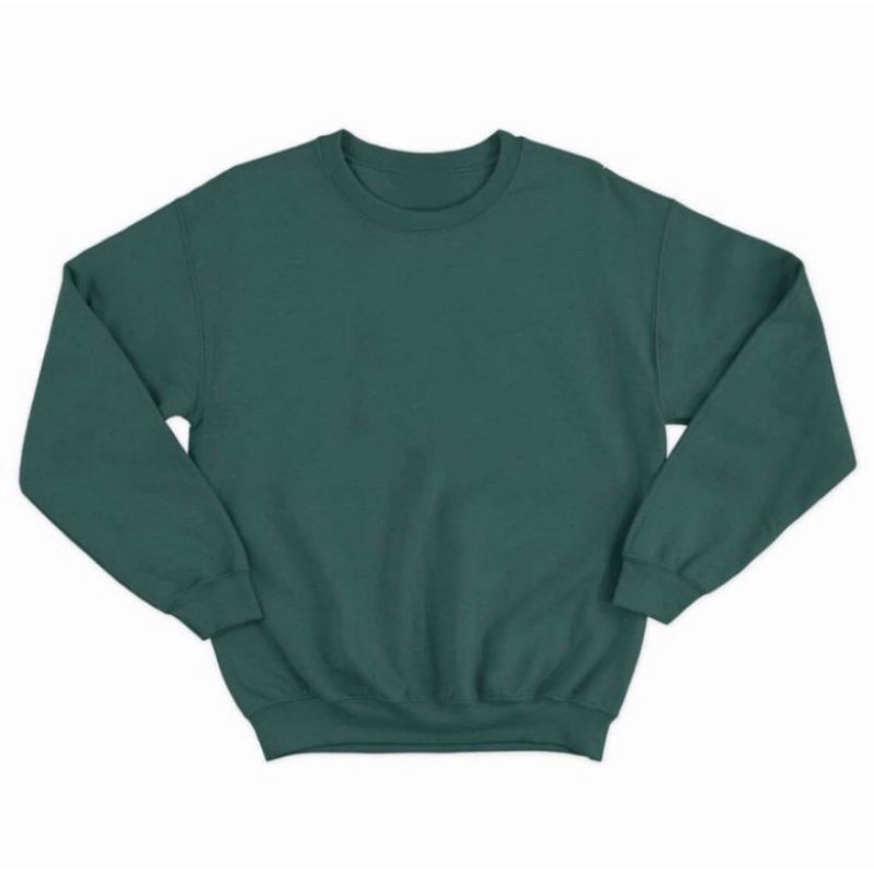 CREWNECK POLOS CREWNECK WARNA HIJAU BOTOL CREWNECK OVERSIZE L XL XXL
