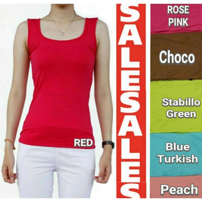 Tali besar Tangtop / Tanktop Agnes kaos dalam singlet Cewe Perempuan Remaja Dewasa Katun Adem-1