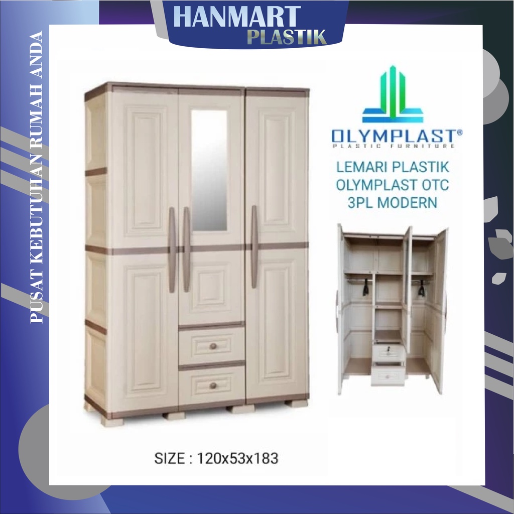 Lemari plastik olymplast 3 Pintu Otc 03 MODERN PL