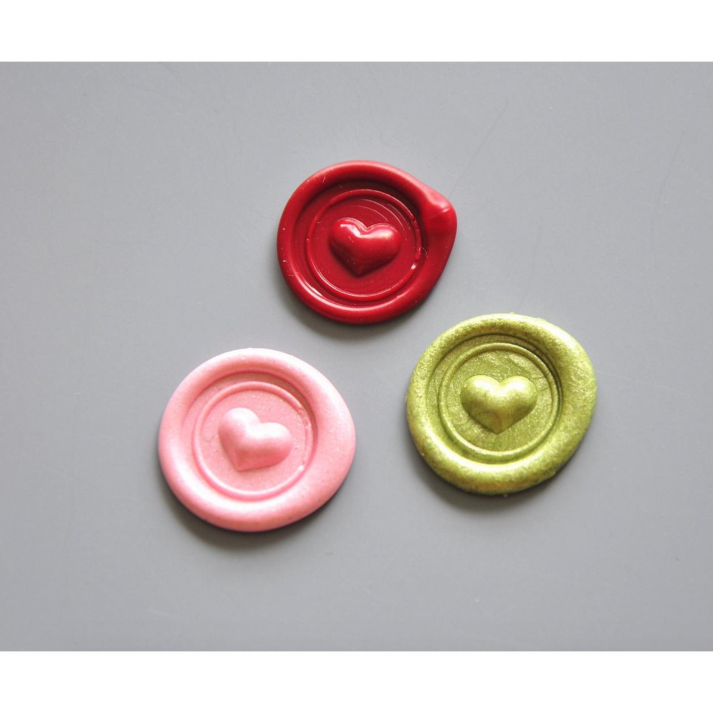 

3D heart mini wax seal stamp-heart full brass wax seals-wedding invitation wax seal kit-bullet