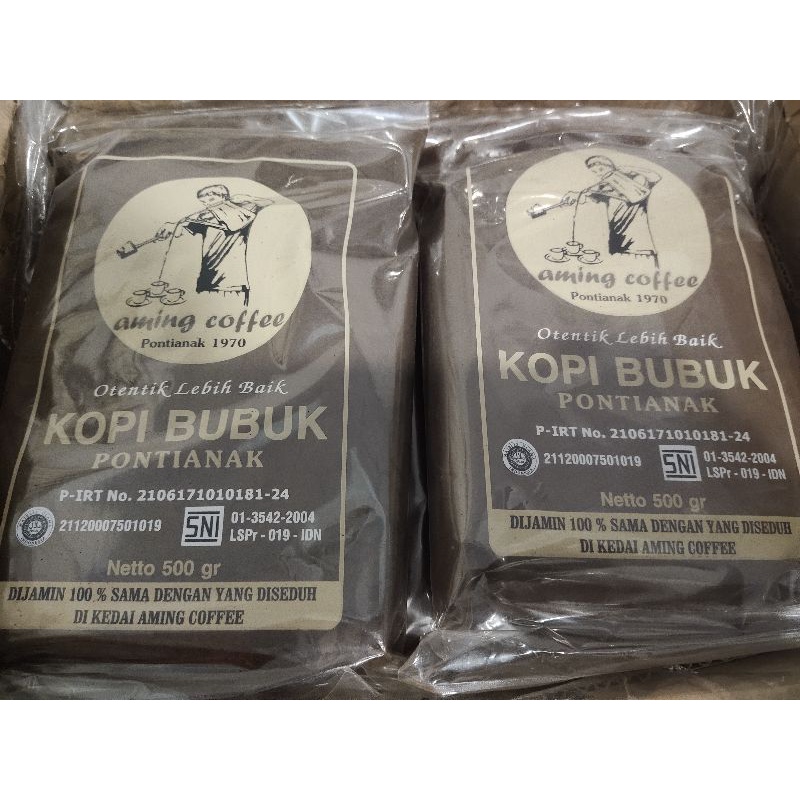 Aming coffee pontianak / bubuk kopi  original 500gram(exp 19.06.20223)
