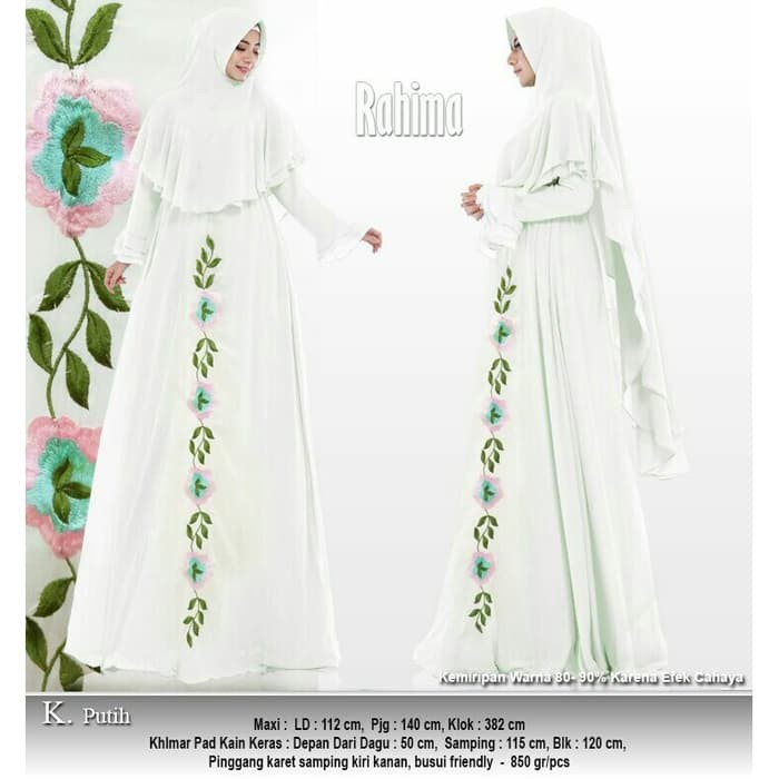 Baju Busana Muslim Wanita Gamis Syari Pesta Rahima Ceruti Terbaru