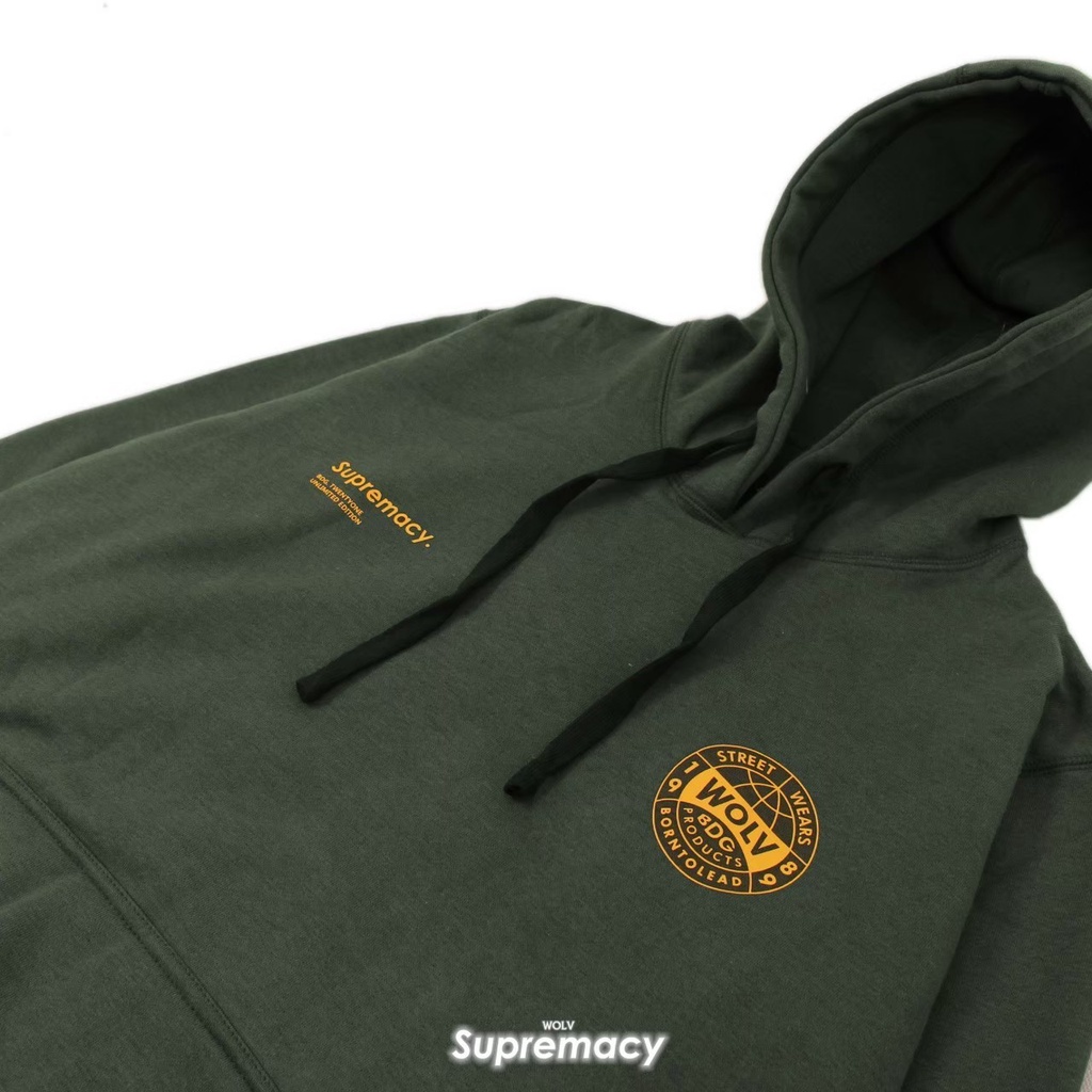 Wolv Streetwear Hoodie Premium Globe &amp; supremacy High Quality