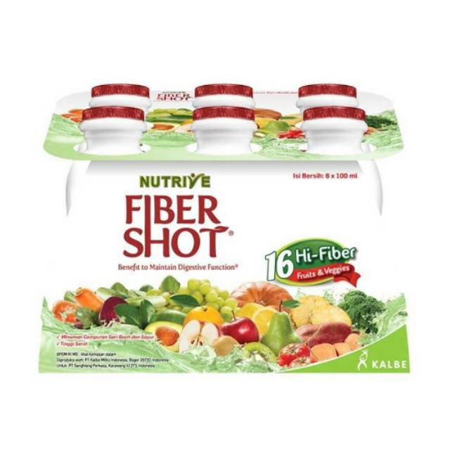 Nutrive Fibershot Minuman Tinggi serat (kemasan pak isi 6 botol 100ml)