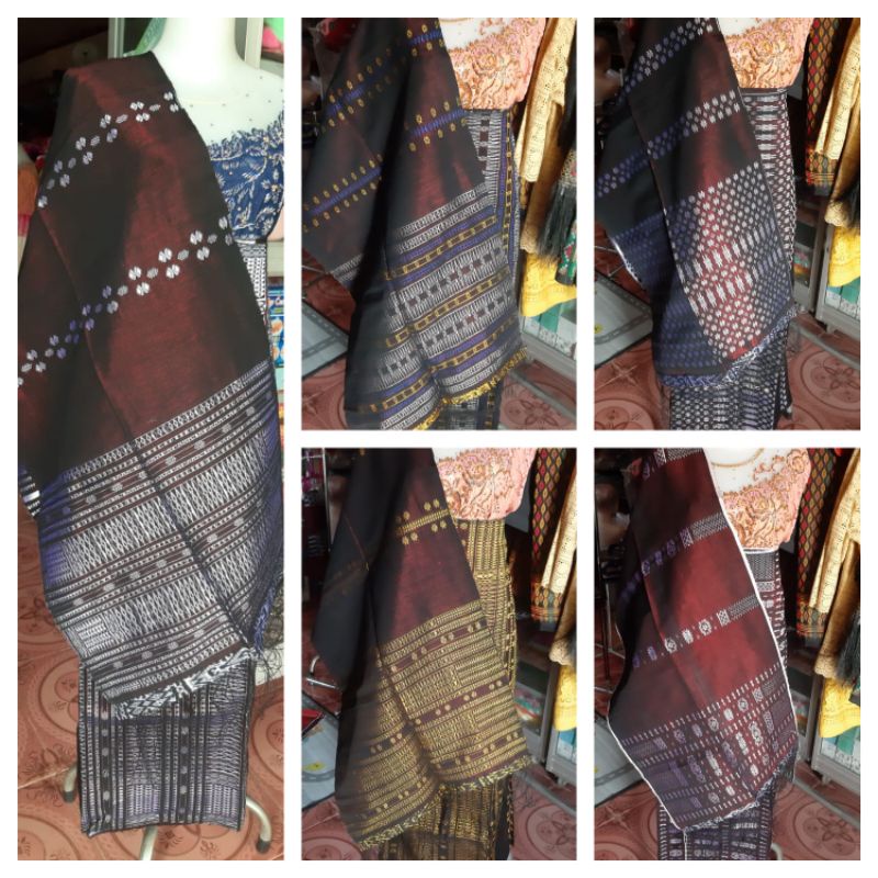 SONGKET PUCCA BINTIK WARNA KOPI GOSONG TENUN TANGAN TARUTUNG