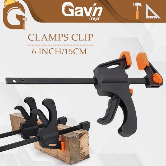 Clamp 6 inch 15cm Penjepit Quick Release Clamping Tukang Woodworking