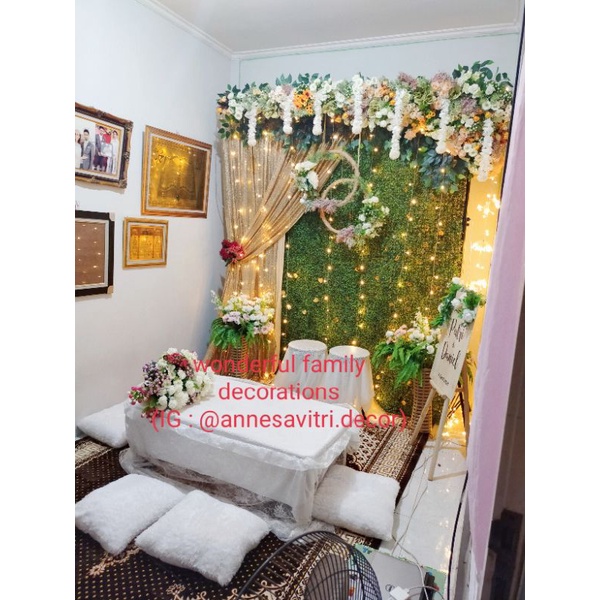 Sewa dekorasi akad nikah + meja lesehan