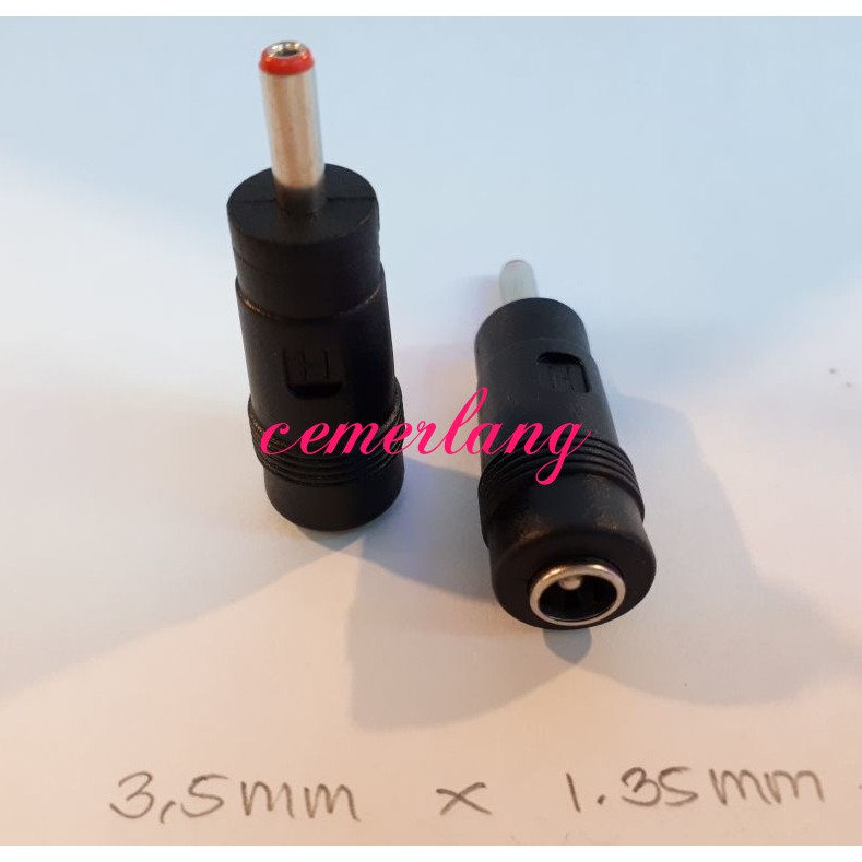 3.5 mm * 1.35 mm Sambungan Female to Male Over Connector Jack DC