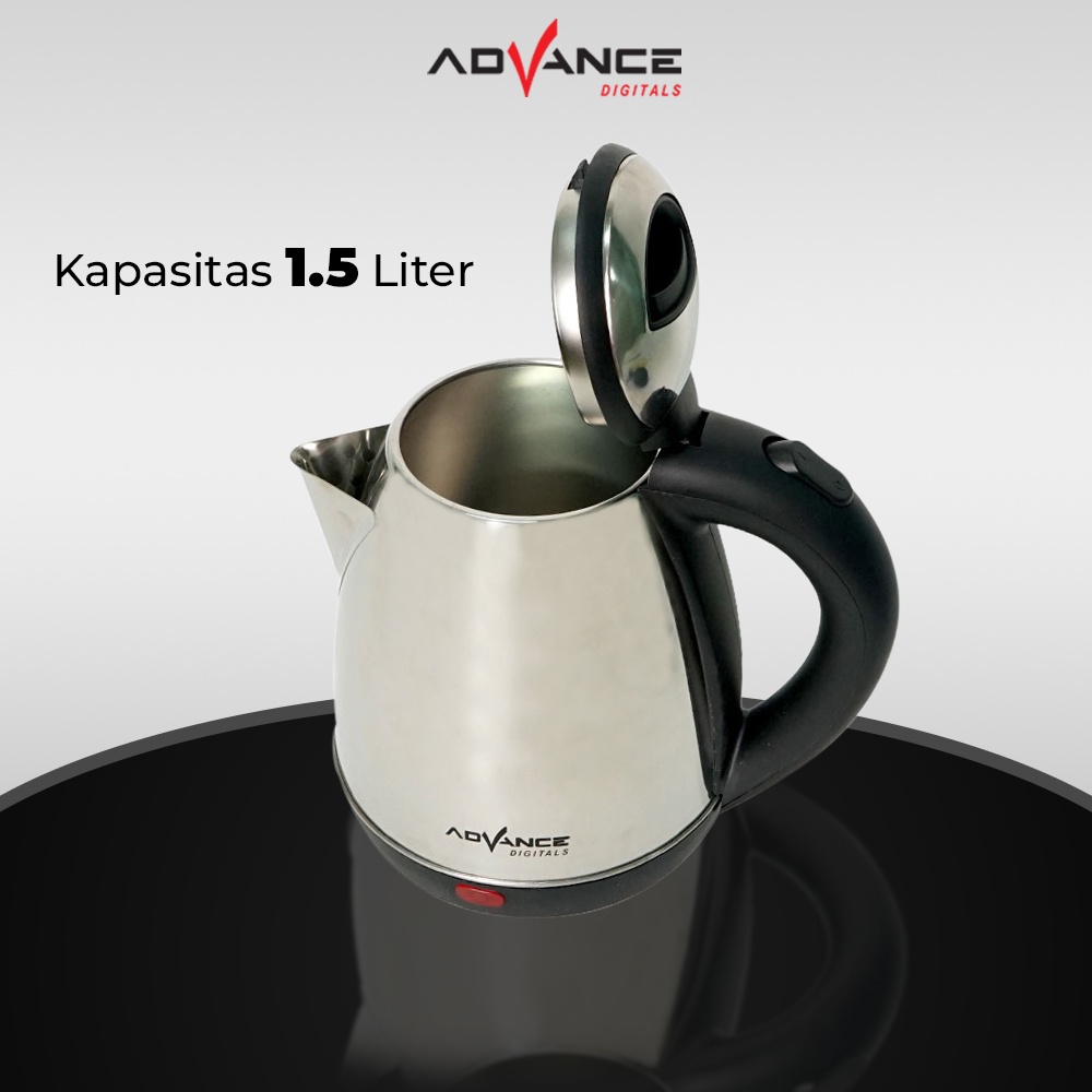 Advance Digitals AK-151 Electric Kettle 1,5 Liter Teko Listrik AK151 I Garansi Resmi 1 Tahun