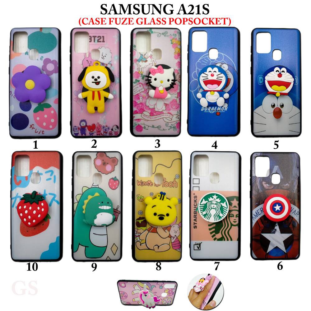 PROMO CUCI GUDANG Case SAMSUNG A01 Core A30S A50S A7 2018 A6S A71 A51 A10S A11 A21S Case Fuze Glass Popsocket