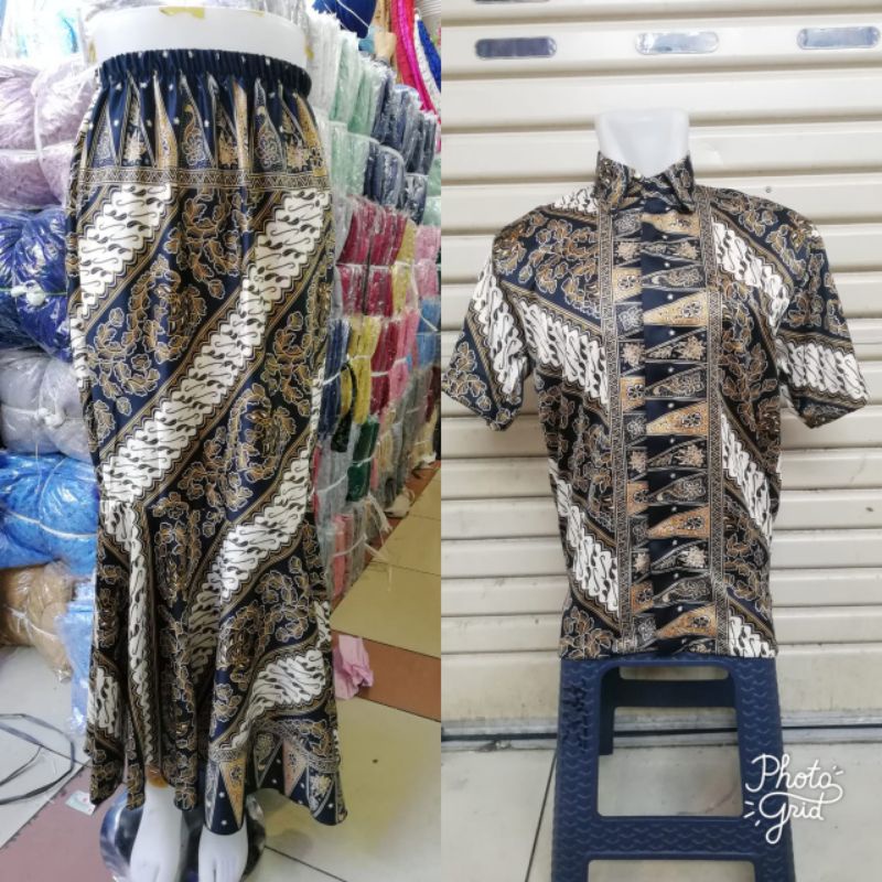 IndahKebaya | COUPLE ROK DUYUNG DAN KEMEJA PENDEK / COUPLE BATIK / ROK KEBAYA / KEMEJA CASUAL MURAH