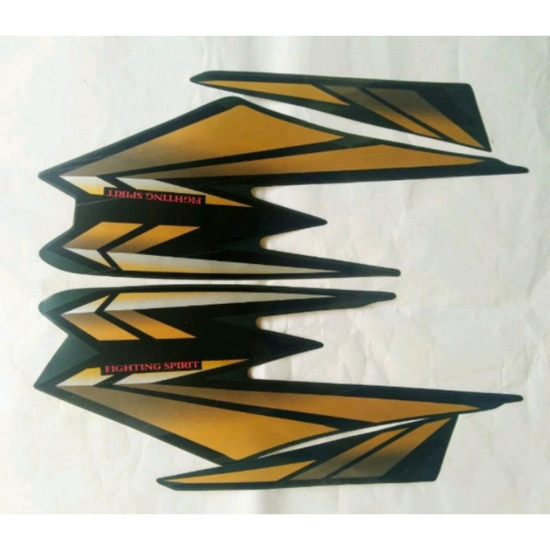 STRIPING STICKER LIST BODY MOTOR YAMAHA RX KING 2002 HITAM IJO HIJAU GOLD BERKUALITAS