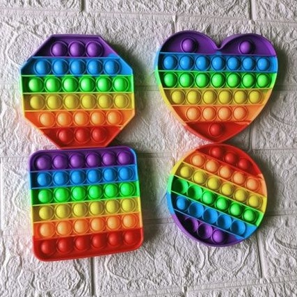 MAINAN POP IT MURAH MAINAN RAINBOW PERMAINAN GEAM ANAK ANAK POPIT PUSH ITS MAINAN MULTICOLLOR-2