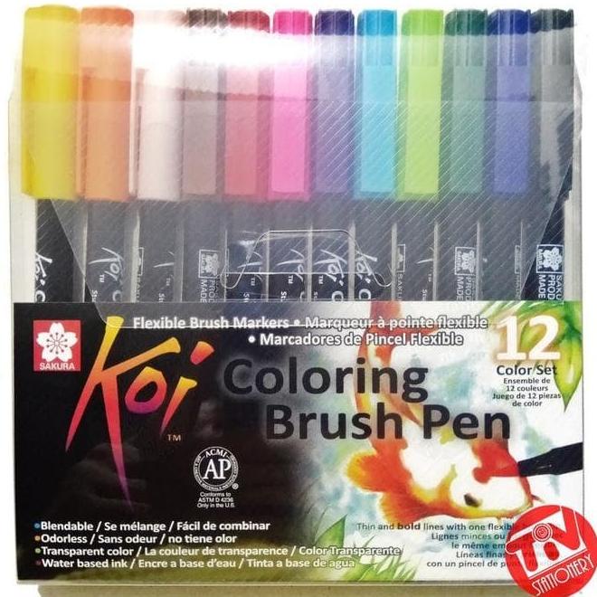 

(BISA COD) Brush Pen Sakura Koi Set 12 Warna PROMO SPECIAL Kode 1004
