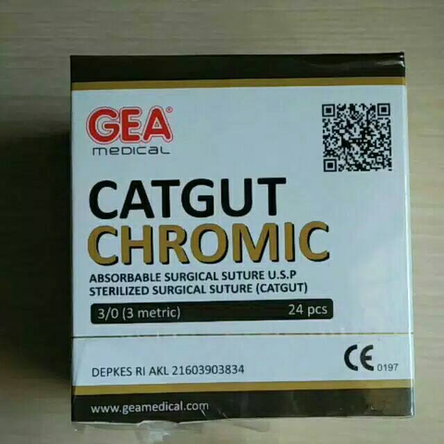 Catgut chromic 3/0+jarum