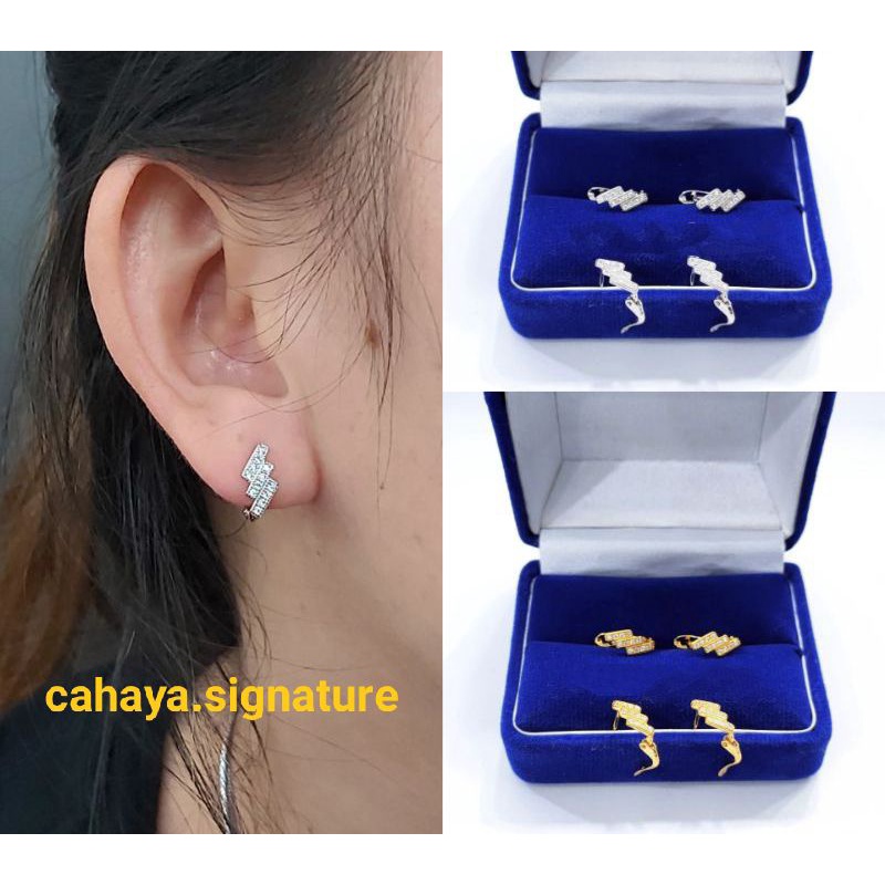 ANTING JEPIT DEWASA PERAK 925 LAPIS MAS