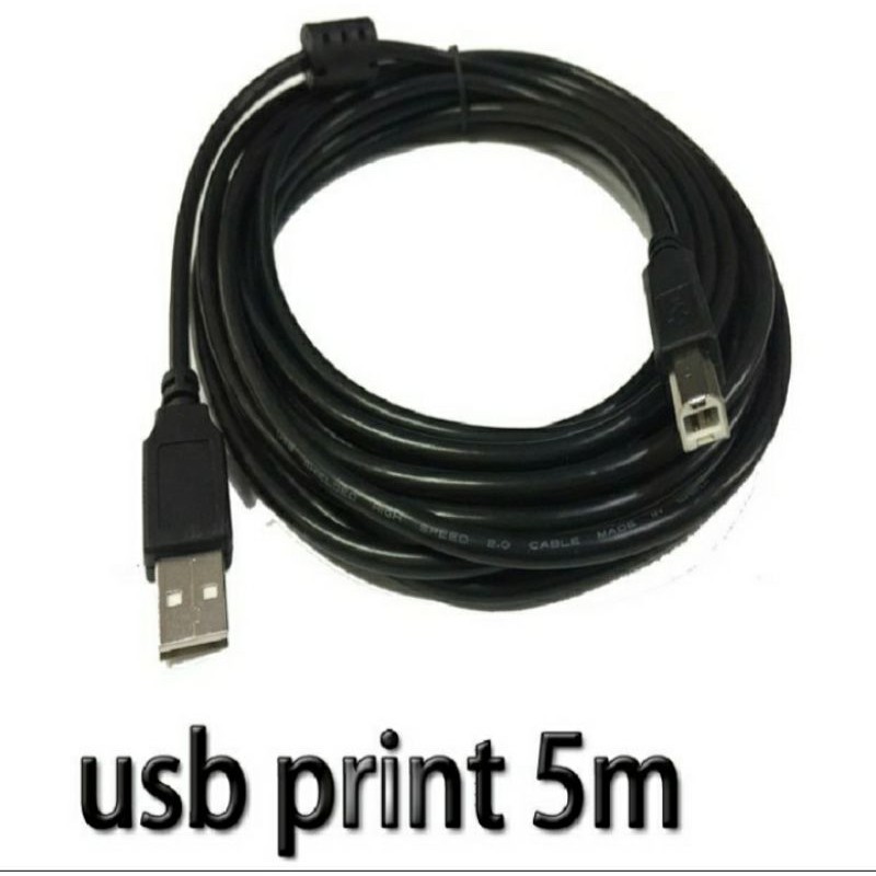 SKU-1062 KABEL USB PRINTER 5M HITAM / AM BM 5 METER