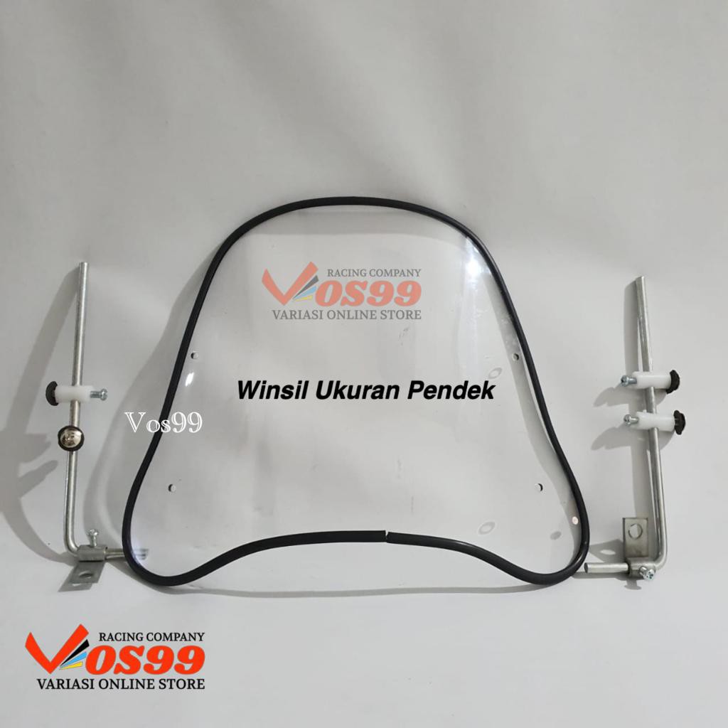 WINDSHIELD WINSIL / TAMENG PELINDUNG ANGIN DAN DEBU UNIVERSAL DI MOTOR MATIC HONDA YAMAHA