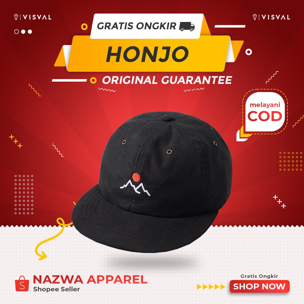 TOPI VISVAL HONJO CAP BLACK