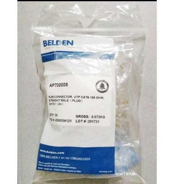 Konektor RJ45 Belden UTP Cat6 50 pcs original