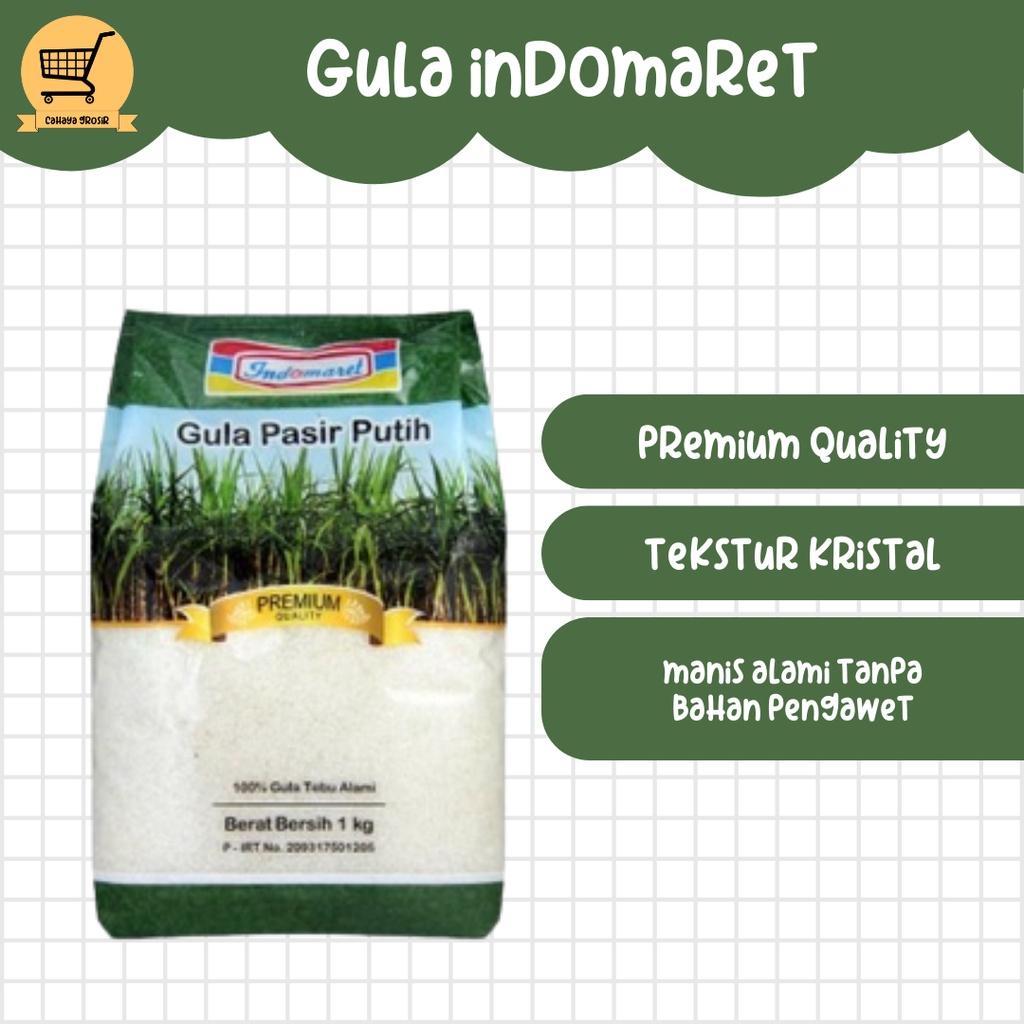 

Gula Pasir Premium Indomaret Gula Tebu 1kg Kemasan Praktis