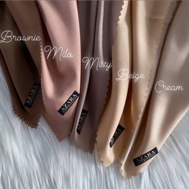 Hijab Jilbab Segi empat Laser Cut Kerudung Cantik Voal Miracle Plain Azara Oskara Polos Murah-2