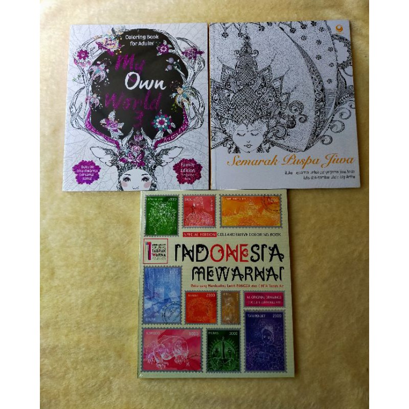 Download Buku Mewarnai Dewasa Coloring Book For Adults My Own World Shopee Indonesia