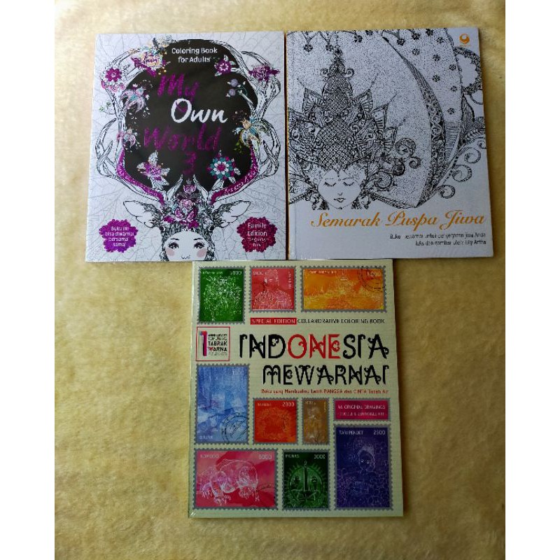 Download Buku Mewarnai Dewasa Coloring Book For Adults My Own World Shopee Indonesia