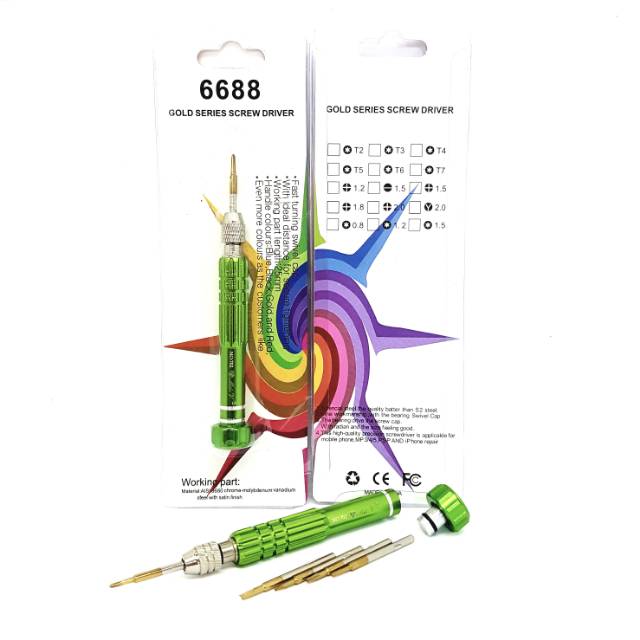 Obeng Ballpoint / Obeng hp lightning android MV 702 Magnet 5in1 by Mel-V