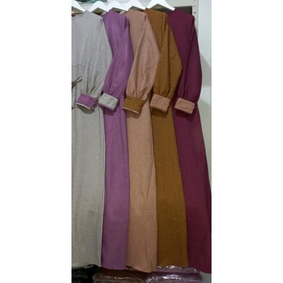 GAMIS KATUN MADINA POLOS MANSET LIST  DEWASA MODEL TERBARU ALL SZ