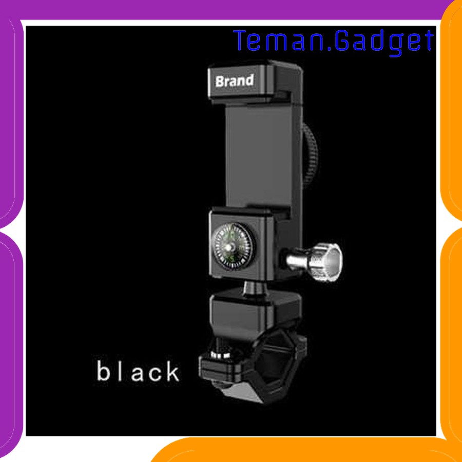 TG-IB187 GUIDER SMARTPHONE HOLDER SEPEDA DENGAN KOMPAS DAN LAMPU LED - Q003