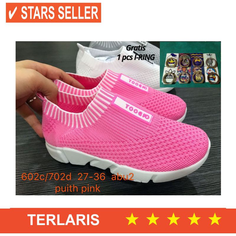 BUAT WANITA SEKOLAH WISUDA KULIAH MAHASISWI PUTIH POLOS PP/ Sepatu anak cewek import rajut sepatu